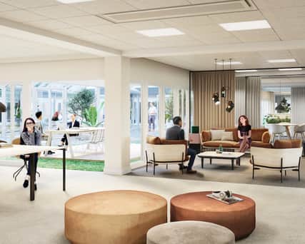 Vision image of an office interior.