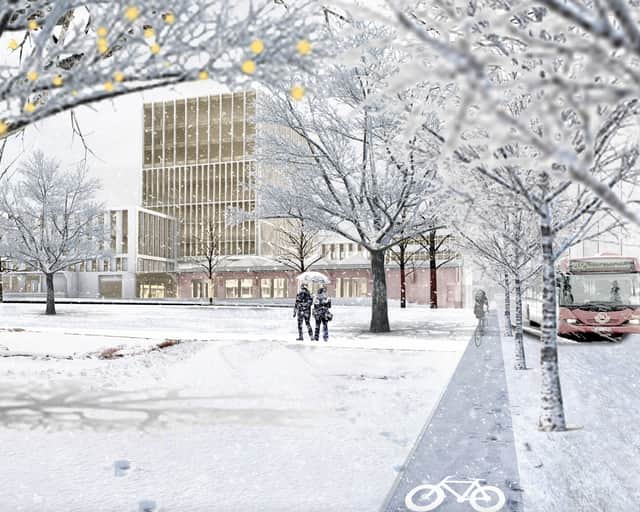 Vision image of the area winter time.